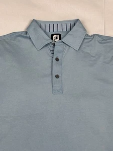 FootJoy Shirt Mens Large Blue Performance Golf Polo Heather Stretch - Picture 1 of 15
