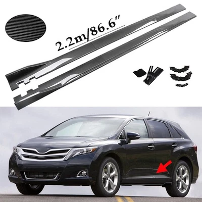 86.6“ Carbon Fiber Side+Skirt Rocker Panel Splitter Lip For Toyota-Venza-2013 Foto 1 de 4