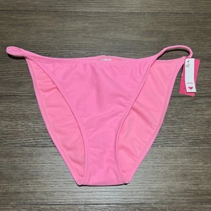 String Bikini High Leg Swimsuit Cheeky Swim Bottoms Pink X-Large 12-14 NWT - Picture 1 of 9