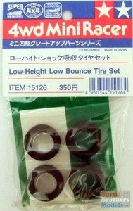 TAM15126 Tamiya 4WD MiniRacer Accessory - Low-Height Low Bounce Tire Set - Picture 1 of 1