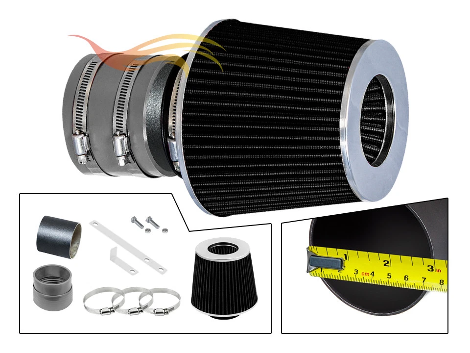 XYZ RW GRIS Kit de admisión de aire Ram corta + filtro 1994-1996 Chevy Beretta 3,1 L V6 Z26 Foto 1 de 1