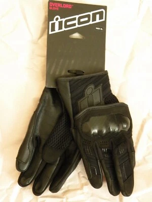 GUANTES DE MOTO ICON OVERLORD PARA MUJER Negros Talla XL ¡NUEVOS! Foto 1 de 4