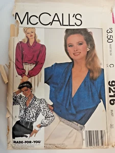 Camicetta donna McCall's 9216 fantasia cucito nuova taglia 16 busta danneggiata - Foto 1 di 6