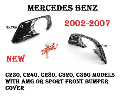 Parachoques delantero derecho AMG rejilla malla para Mercedes W203 C230 C280 C320 C350 GENUINO Foto 1 de 4