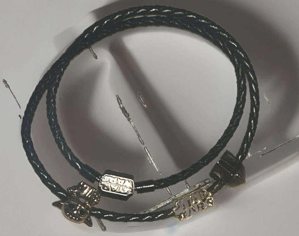 Pandora Star Wars Edición Limitada Mandalorian Grogu Cuero 38cm Juego de Pulsera Foto 1 de 3