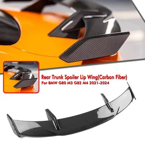 Real Carbon Fiber Rear Trunk Spoiler Wing Lip For BMW G80 M3 G82 M4 2021-2024 co - Bild 1 von 23
