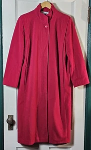 Vtg 80's Forecaster Of Boston Coat Jr's Size 7/8 Red Dress Wool Long Union-made  - Picture 1 of 24
