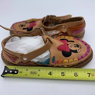 Minnie Mouse Girls Huarache Sandals Size Unsure Measures 6.5” - Image 1 of 4