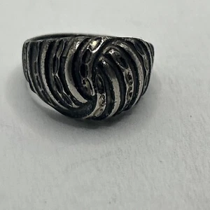 Vintage Sterling Silber 925 Wirbelmuster Kuppelring Größe 6,5 - Bild 1 von 5
