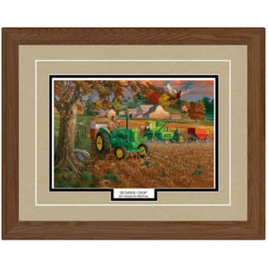 BUMPER CROP by Charles Freitag 21x17 FRAMED PRINT John Deere Tractor Picture - Picture 1 of 1