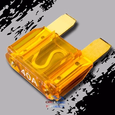 10pcs 40a AMP Large Blade Style Audio GOLD Maxi Fuse Car Marine Auto Motorcycle - Image 1 of 2