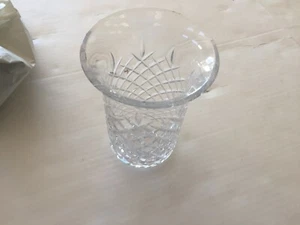 Vela de vidrio transparente de corte cristal / aplique protector ligero ~ pesado ~ 7 pulgadas de alto - Imagen 1 de 5