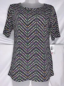 Lularoe Gigi Shirt Hearts Mutlicolor NWT Womens Small - Picture 1 of 6