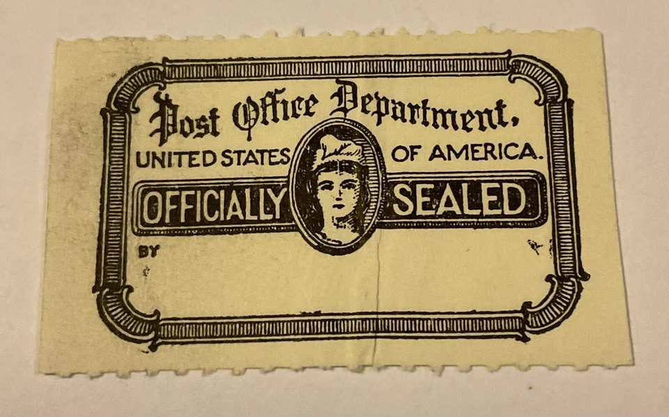 US. OX39. USPS Officially Sealed Label. Booklet Pane Single. Used. 1950 - Image 1 of 1