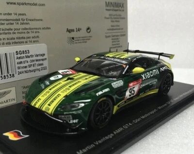 Aston Martin Vantage AMR GT4 Nº95 Ganador 24H Nürburgring 2022 Spark 1/43 #SG853 Foto 1 de 2