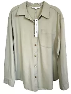 Jane & Delancey Women's Denim Shacket Shirt Jacket Lightweight Size L Sage - Picture 1 of 8