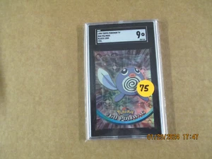 1999 Topps Pokemon #60 Poliwag Black Logo foil SGC 9 - Picture 1 of 2