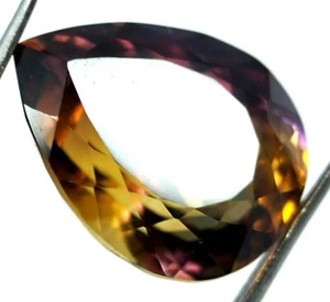 EGL Certified 13.50 Ct Natural Purple & Yellow Ametrine Sparkling AAA+ Gemstone - Picture 1 of 4