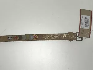 Replay & Sons Girls Kids New LEATHER BELT WITH EMBELLISHMENTS Sz: 8 RTL $49 R376 - Picture 1 of 5