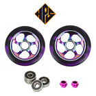 2 PRO STUNT SCOOTER NEO CHROME METAL CORE WHEELS 110mm 88A ABEC 11 BEARINGS 9 