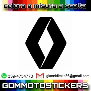 Adesivo PRESPAZIATO REPLICA logo RENAULT misura e colore a scelta - Imagen 1 de 19