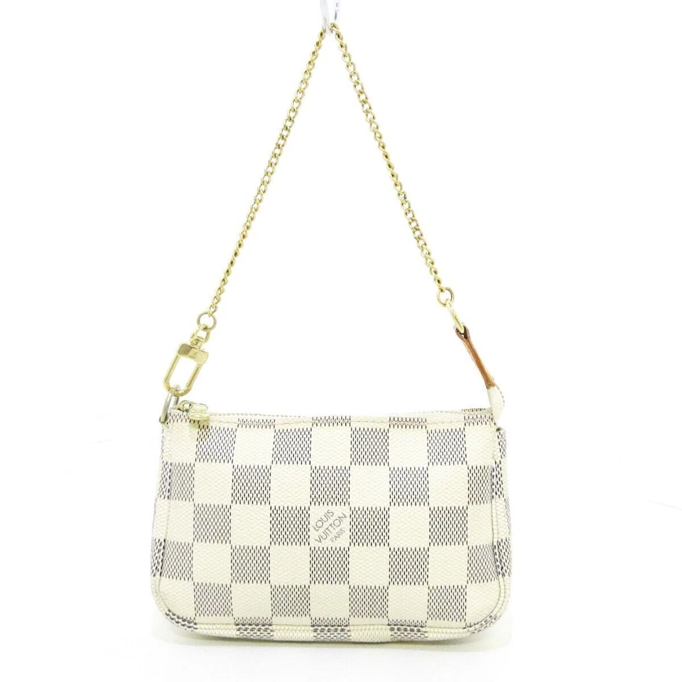 Louis Vuitton Pochette Accessoires Shoulder Bag Mini White Canvas/Leather