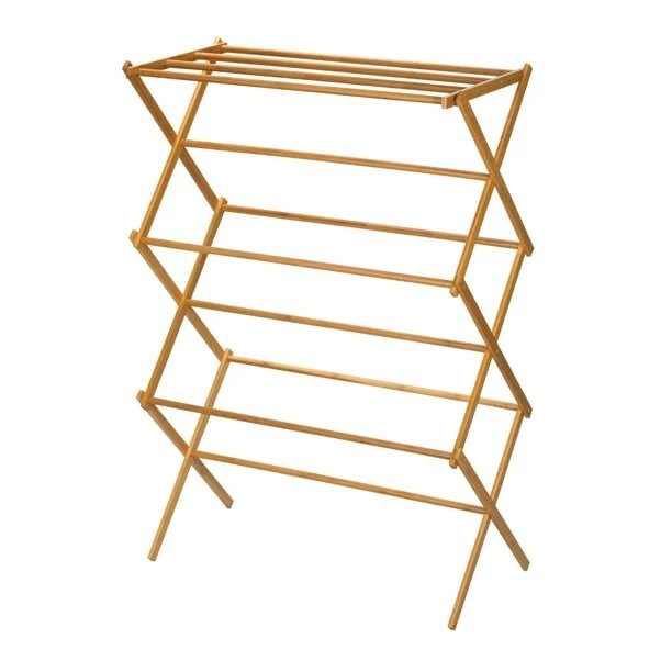 Heavy Duty Wooden Clothes Drying Rack - Bamboo - Image 1 of 3
