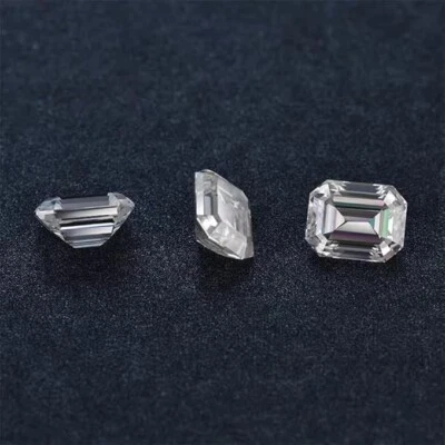 Lab Grown 5.00 Ct Loose CVD Diamond Emerald Cut VVS1 Clarity D-F White Colorless - Image 1 of 4