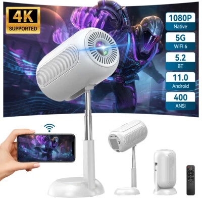 Умный проектор 4K Netflix Android проектор 1080P 5G WiFi Bluetooth домашний кинотеатр - Изображение 1 из 4