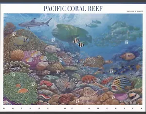 Scott #3831 Nature of America: Pacific Coral Reef 2004 EE. UU. hoja de 10 MNH - Imagen 1 de 1