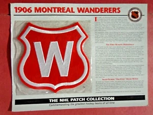 DE COLECCIÓN NHL HOCKEY 1906 Colección Montreal Wanderers Parche Historia Estadísticas Tarjeta - Imagen 1 de 4