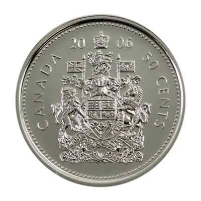 2006L CANADA 50 CENTS PROOF LIKE COAT OF ARMS RCM LOGO HALF DOLLAR COIN - Image 1 of 2