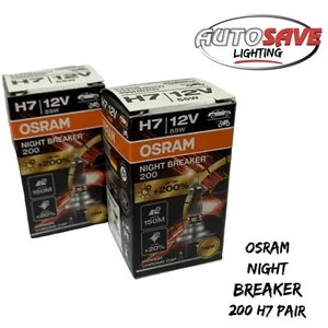 Osram Night Breaker 200 H7 Auto Scheinwerfer Birnen +200% Upgrade Scheinwerfer x 2 Boxen - Bild 1 von 2