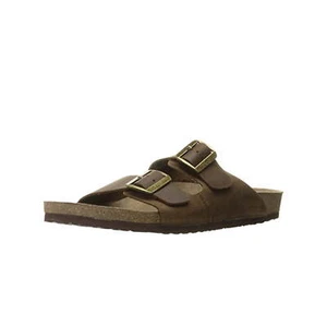 Crevo Sedono Men's Leather Buckle Cork Casual Sandals - Hipster Trendy - Picture 1 of 5