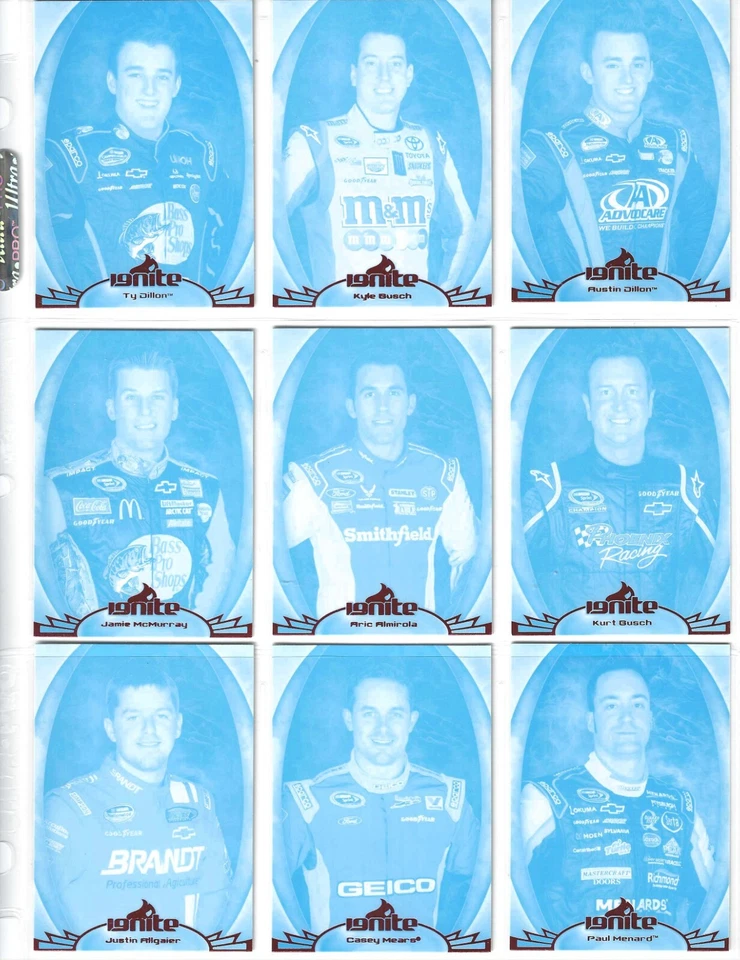 2012 Ignite PARALLEL CYAN PROOFS #39 Austin Dillon BV$12! ONE CARD ONLY! - Image 1 of 4