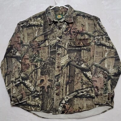 Cabela's Mens Shirt Size XL Mossy Oak Long Sleeve Hunting Camouflage - Image 1 of 4