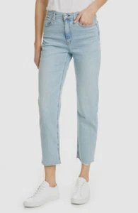 $195 Rag & Bone Women's Blue High Waist Raw Released Hem Denim Jeans Pants Sz 25 - Picture 1 of 2
