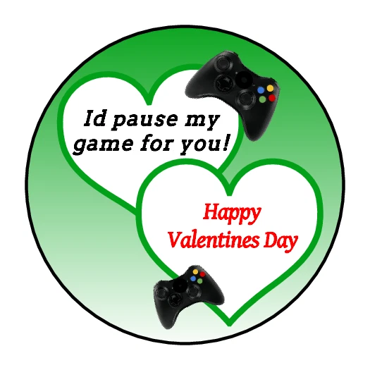 Videogame infantil, gamer Dia dos Namorados adesivos, etiquetas, etiquetas - Imagem 1 de 1