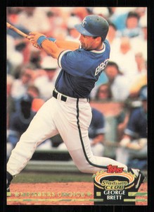 1992 Stadium Club #609 George Brett Baseball Card - - Near Mint or Better