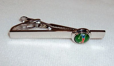 Men's Tie Clip ~ GOLFER Polished Stainless Steel w/Golf Theme  NEW #5310050 - Image 1 of 4