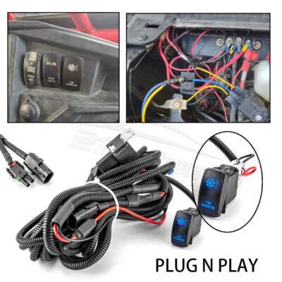 Kit de interruptor basculante de anulación de ventilador de refrigeración para Can-Am Commander Maverick X3 Defender Foto 1 de 4