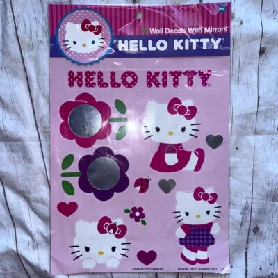 Calcomanías de pared con espejos Sanrio Hello Kitty selladas sin abrir 2013 nuevas de Lote Antiguo Foto 1 de 4