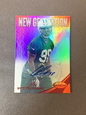 2012 Quinton Coples Certified Red Auto /250 - Image 1 of 2