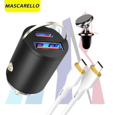 USB C Car Charger Fast Charger with Stand and Data Cable for iPhone 15 Pro Max - Image 1 of 4