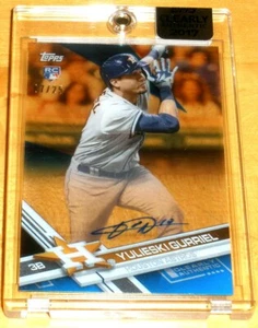 YULIESKI GURRIEL 2017 TOPPS CLEARLY#07/25 ACETATE ROOKIE AUTO!ASTROS 3B RC AUTO - Picture 1 of 2