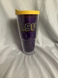 LSU Tigers 24oz Tervis Tumbler w/Lid-Quartz with Primary Logo-Made in USA - Picture 1 of 8