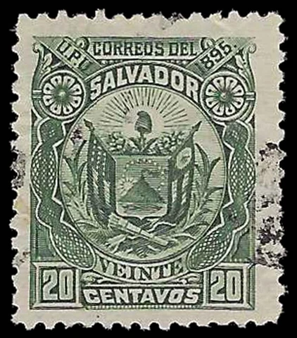 1895 EL SALVADOR Stamp - Coat of Arms, 20C 1282 Cover