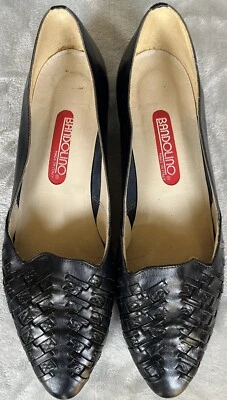 Bandolino Cuero Tejido Cuña Baja, Negro, 7.5 N Foto 1 de 4