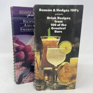 Lot of 2 Benson & Hedges Cookbooks Drink Recipes Favorite Resorts Wire Bound - Imagen 1 de 13
