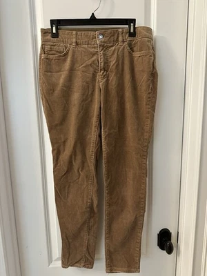 Chaps Bootcut Corduroy Pants Women's Size 6 Solid Brown Stretch Casual  - Image 1 of 3